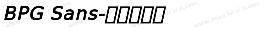 BPG Sans字体转换
